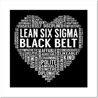 Lean Six Sigma Black Belt Heart Posters and Art